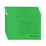 File sospese A4 25 pezzi Cartelle sospese Schede regolabili Cartelle portadocumenti per lavoro d'ufficio scolastico Armadietti A4 (verde)