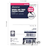 Filofax - Agenda tascabile settimanale su due pagine, in inglese, 19 agosto - 20 luglio 20-68252
