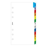 Filofax B131608, Divisori Per Agenda, Formato Personal, Fogli Perforati, A-Z, Multicolore
