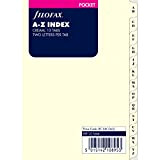 Filofax - Cartellina con indice, 2 lettere per etichetta, colore: panna