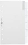 Filofax - Indice bianco con 6 etichette colorate come divisori, colore: Bianco