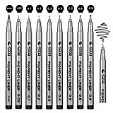 Fineliner, Beupro nero Pigment Liner micro penne da disegno per schizzi disegno redazione ufficio documenti Comic manga scrapbooking e scuola ...