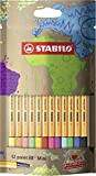 Fineliner - STABILO point 88 Mini - #mySTABILOdesign - Pack da 12 - con 12 colori assortiti