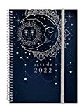 finocam Agenda 2022 Settimanale orizzontale, da Gennaio 2022 a Dicembre 2022 (12 mesi) E10-155x212 mm Spirale Design Collection Moon Italiano