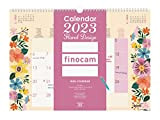 Finocam - Calendario 2023 Design Internazionale Wall Gennaio 2023 - Dicembre 2023 (12 mesi) Floreale Internazionale