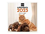 Finocam - Calendario 2023 Immagini da parete 30x30 per scrivere Gennaio 2023 - Dicembre 2023 (12 mesi) Cani e gatti ...