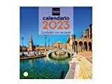 Finocam - Calendario 2023 Immagini da parete 30x30 per scrivere Gennaio 2023 - Dicembre 2023 (12 mesi) Città Spagnolo