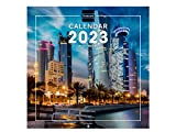 Finocam - Calendario 2023 Immagini da parete internazionale gennaio 2023 - dicembre 2023 (12 mesi) Skylines International