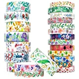 Fiori & Piante Washi Tape Set - 23 Rotoli Masking Decorativo Flowers Nastro per Scrapbooking, Bullet Journal, Artigianato Fai-da-Te, Confezioni ...