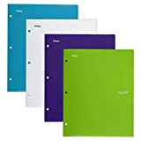 Five Star Binder Folder, Stay-Put 2-pocket Folder, 9 – 1/5,1 cm x 11 – 3/10,2 cm assortiti Colori di tendenza, 4 pezzi (38065)