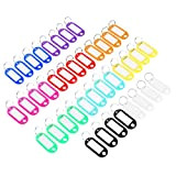 Flexzion Key TAGS (40 pezzi) leggero plastica etichetta con portachiavi, sostituibile copertina rigida, carta, colori assortiti
