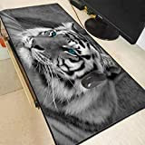 FLOYST White Tiger Animal Large Gaming Mouse Pad Lock Edge Game Tappetino per Mouse Tappetino per Tastiera Tappetino per scrivania ...