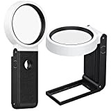 FMOPQ Standable Magnifying Glasses 25X 6X Handheld Foldable Magnifier for Children Hobbies Seniors Reading Crafts Jewelry Making