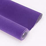 Foglio di adesivo in feltro di velluto autoadesivo per adesivo da parete artigianale per mobili per cassetti di gioielli (viola, ...