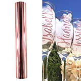 Foglio di vinile adesivo permanente lucido metallizzato, disponibile in rosa, oro e argento, per personalizzare i bicchieri, per fustellatrici Silhouette ...