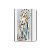 Fratelli Bonella | Taccuino tascabile con copertina rigida e comodo elastico per la chiusura con icona della Madonna di Lourdes ...