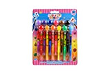 FRUITY SQUAD - Set di 12 penne gel pompon profumate per bambini, colori assortiti FS60384 Multicolore