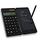 Frunimall Calcolatrice piccola con 6" LCD cancellabile e penna, mini calcolatrice portatile a 10 cifre, solare e batteria Dual Powered, ...