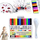 FSUWSSGD Magical Water Painting Pen, Magical Floating Ink Pen, Floating Ink Pen with Spoon for Kids, Doodle Water Floating Pens, ...