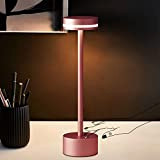 FUNTAPHANTA Lampada da tavolo ricaricabile a LED senza fili con sensore touch, guscio in alluminio, porta di ricarica USB-C, lampada ...