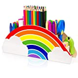 Gamenote portamatite in legno arcobaleno, per tavolo per bambini/forniture per ufficio/pennello per trucco/organizer da scrivania/materiale per aule (PH1)