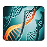 Gaming Mouse Pad Green Biology Rendering 3D di biochimica con DNA Molecule Red