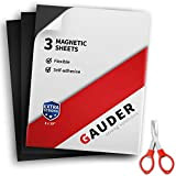 GAUDER Fogli Magnetici Grandi con Supporto Adesivo | Fogli Magnetici da Staccare e Incollare | Carta Magnetica Flessibile
