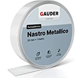 GAUDER Nastro Metallico Autoadesivo | Nastro Ferroso per Magneti | Striscia Metallica in Acciaio