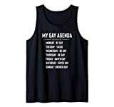 Gay Pride Gifts - My Gay Agenda Funny LGBT Gays Schedule Canotta