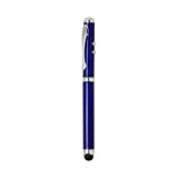 Generico Penna puntatore Laser a Sfera Elegante + Torcia Touch Luce Pointer Pen + Scatola (BLU)