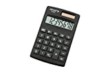 Genie 215 - Calcolatrice tascabile a 8 cifre, a energia solare e a batteria, design compatto, colore: Grigio