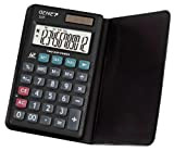 Genie 332T - Calcolatrice tascabile Business con display a 12 cifre e coperchio, design classico, nero