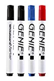 Genie, Whiteboard Marker set (cancellabili, in PVC, colori assortiti) 4 pezzi