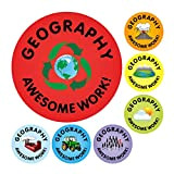 Geo-AW-AMZ - Adesivi scolastici per premio con motivo geografico