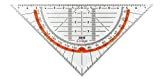 GEOtec GEOCollege - Squadra geometrica, in polistirolo, 16 cm, trasparente