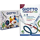Giotto Art Lab Easy Painting, Kit Creativo per Pittura, Colori Assortiti & Turbo Glitter astuccio da 8 pennarelli con inchiostro ...