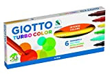 Giotto Astuccio, Pennarelli Turbo Color, 6 pezzi