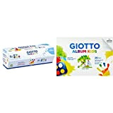 Giotto Colori a Dita - Confezione da 6 Tempere a dita, 6x100ml, Colori Assortiti & KIDS - Album Da 20 ...