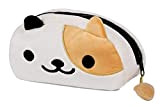 GK-O Neko Atsume - Astuccio in peluche a forma di gatto Medium White Yellow