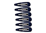 Glitz4Girlz - Fermagli per capelli con clip a scatto, 5 cm, colore: blu navy