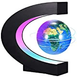 Globo Galleggiante Magnetico,Globo con Mappa del Mondo a Forma di C Illuminato da 3,5 Pollici con Luci Colorate a LED ...