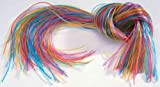 Glorex Colour Strips Glitter 20 Pezzi 100 cm di Lunghezza, 10 Fb. Assortimento di Cotone, Multicolore, 11,5 x 18,5 x ...