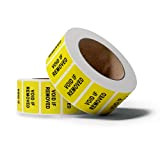 Gluetack -1000 Etichette Adesive di Sicurezza Prestampate Gialli Void if Removed (45 x 25 mm) | 1 Rotolo x 1000 ...