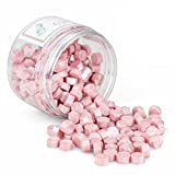 Gobesty Ceralacca Perline, 200 Pezzi Ceralacca Rosa Perline di Ceralacca Ottagonali Sigillo Perline di Cera Sealing Wax, Wax Seal per ...