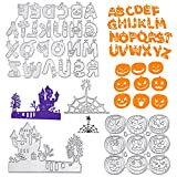 GOLRISEN 4 Pezzi Fustelle in Metallo per Halloween Set di Halloween Taglio Muore Fustella Goffratura con Zucca Ragno di Halloween ...