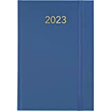 Grafoplás 70304330 Agenda Annuale 2023, Giorno Pagina, Blu, Copertine Imbottite in Vinile, Con Gomma di Chiusura Verticale e Punto di ...