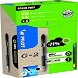 Green pack 12penne + 12 refill roller gel scatto G-2 0,7mm nero PILOT