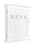 GreyZook - Armadietto per chiavi con stampa "KEYS", colore: Bianco