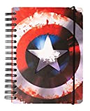 Grupo Erik: Bullet Journal Capitan America | Quaderno A5 ad anelli 180 pagine con copertina rigida,chiusura elastica,carta d'avorio di alta ...
