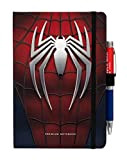 Grupo Erik: Quaderno e penna proiettore Spiderman | Quaderno A5 con copertina rigida, penna proiettore e chiusura elastica, quaderno puntinato ...